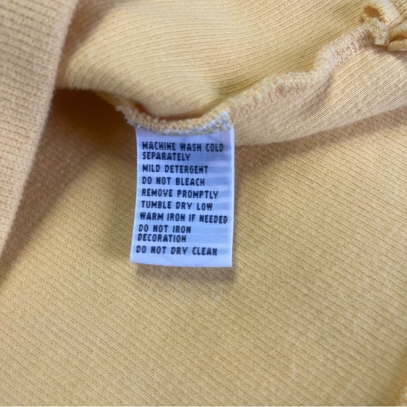 Polo Ralph Lauren Quarter 1/4 Zip 100% Cotton Butter Yellow Pullover Size XL - Picture 6 of 11